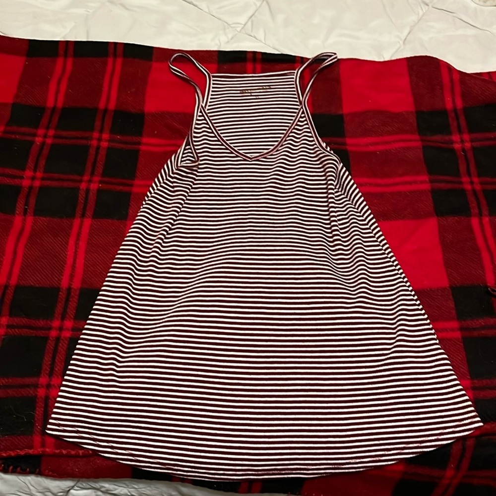 Red and white striped tank top women’s xs